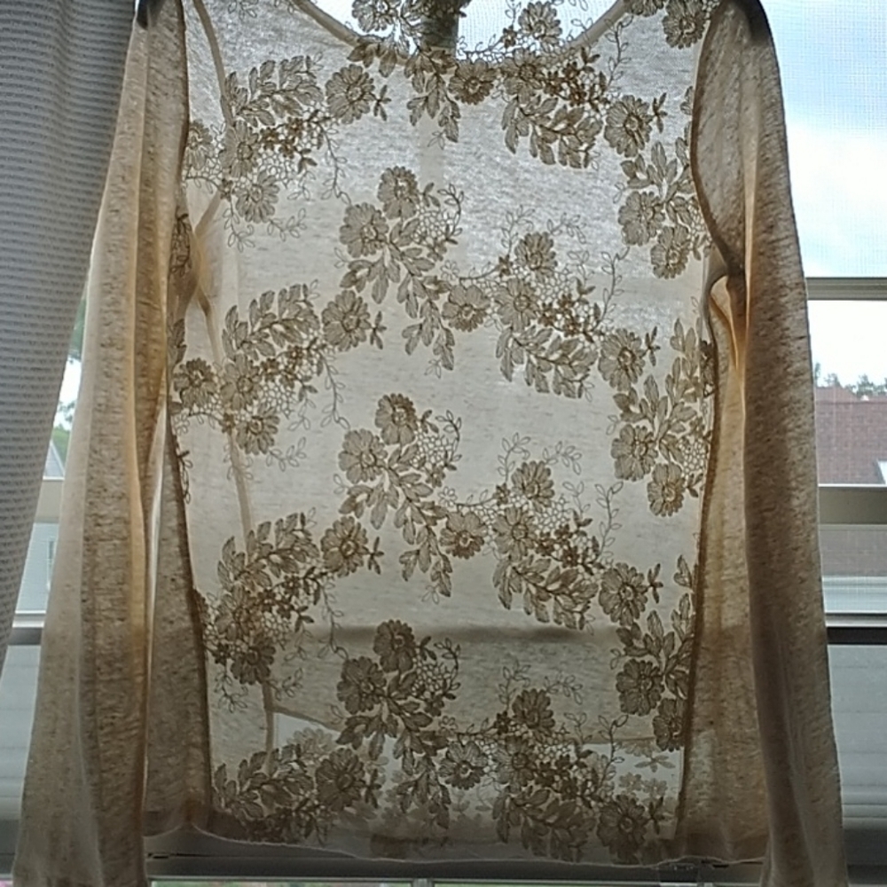 Sundance, 100% Linen & Lace Top XS - Picture 7 of 11